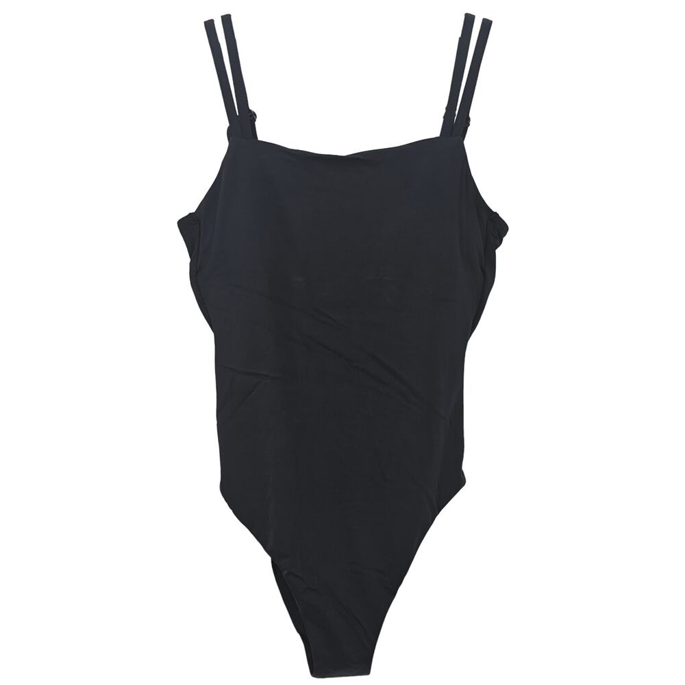 Andie Swim Womans size M The Rockaway One Piece Swimsuit in Black Cheeky NEW
